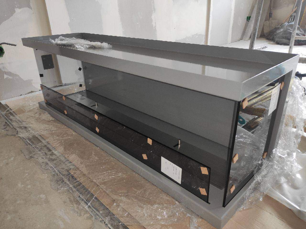 Биокамин RuFire VT1200 в сером цвете и тонированными стёклами!