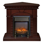 Каминокомплект Меркурий Tyree-S угловой (темный дуб)+Fobos Black