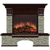 Каминокомплект Glenrich Бостон Грот однотонный (дуб)+Arte 23