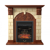 Каминокомплект Alex Bauman Jazz STD (грецкий орех)+Majestic Black