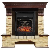 Каминокомплект Royal Flame Pierre Luxe сланец (темный дуб)+Majestic FX Black