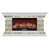 Каминокомплект Glenrich Брайтон Карелия 86 (белый)+Premier S86