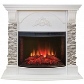 Каминокомплект Real Flame Athena GR (белый дуб)+Evrika 25,5 (Афина)