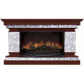 Каминокомплект Glenrich Лорд Старый город 86 (красное дерево)+Rondo S86