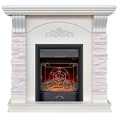 Каминокомплект Alex Bauman Capri (крем)+Majestic Black