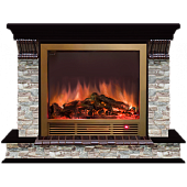 Каминокомплект Glenrich Панорама Грот цветной Sharm 39 (венге)+Sharm 39 BR