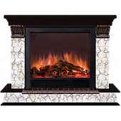 Каминокомплект Glenrich Панорама Карелия Sharm 39 (дуб)+Sharm 39 BL