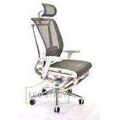 Ортопедическое кресло Expert Spring Серое с подножкой