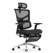 Ортопедическое кресло Falto Sail 2 Чёрное с подножкой