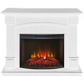 Каминокомплект Real Flame Carolina (белый дуб)+Evrika 25,5 (Каролина)