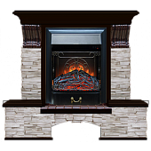 Каминокомплект Glenrich Бостон К Мисхор (венге)+Majestic Black