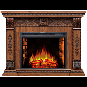 Каминокомплект Alex Bauman Bellagio (дуб темный)+Crystal 29 FX