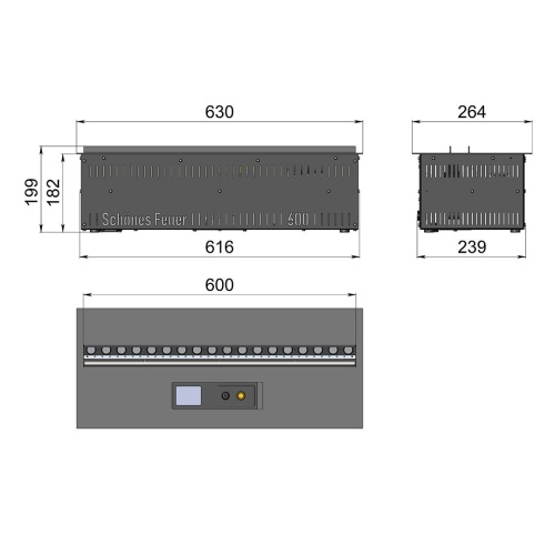 Электроочаг Schönes Feuer 3D FireLine 600 RGB в Стерлитамаке