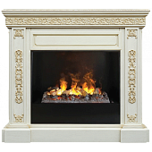 Каминокомплект Real Flame Ekaterina (белый дуб)+3D Cassette 630 (Екатерина)