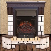 Каминокомплект Real Flame Stone Corner New (античный дуб)+Majestic Lux BL S