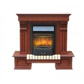 Каминокомплект Меркурий Lace (дуб средний)+Majestic Black