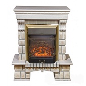 Каминокомплект Меркурий Bizet-M (состаренная слоновая кость)+Majestic Brass