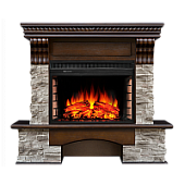 Каминокомплект Alex Bauman Kingstone Gray (грецкий орех)+Vista 25 FX