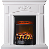 Каминокомплект InterFlame Марго (белый)+Fobos Black