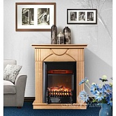 Каминокомплект InterFlame Arcadia (светлый дуб)+Fobos Black