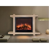 Каминокомплект Glenrich Капри Deluxe (беленый дуб)+Sharm 33 BL