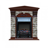 Каминокомплект Glenrich Арочный Алтай угловой (красное дерево)+Fobos Black