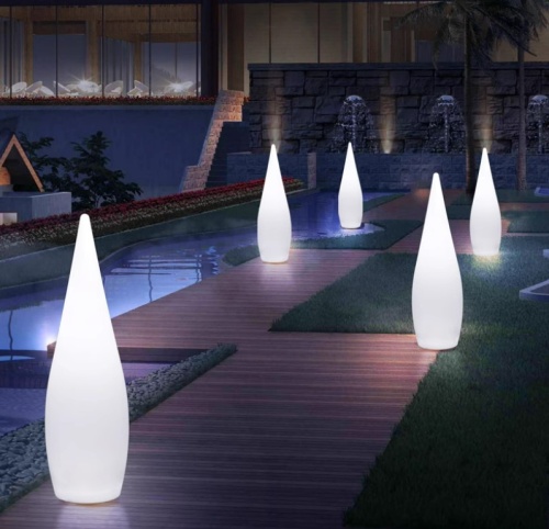 Светильник Капля 45х150 солнечная батарея, RGB