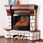 Каминокомплект InterFlame Экстерион угловой (светлый дуб)+Panoramic 25