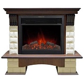 Каминокомплект Alex Bauman Tango (грецкий орех)+Jupiter FX Black