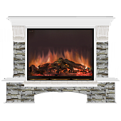 Каминокомплект Glenrich Бостон Алтай (белый)+Arte 33