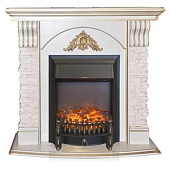 Каминокомплект Real Flame Athena (белый дуб)+Fobos Lux BL S (Афина+Фобос BL S)