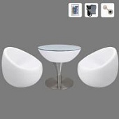 Комплект светящейся мебели Стол+2 стула V7