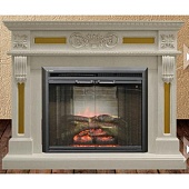 Каминокомплект Real Flame Corsica 26 (белый дуб)+Leeds 26 DD