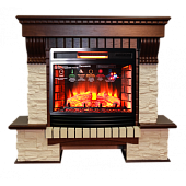 Каминокомплект InterFlame Экстер сланец (махагон)+Panoramic 25 LED FX QZ