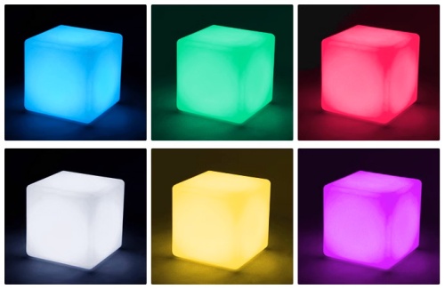 Светильник Куб 20 питание от сети 220В, RGB