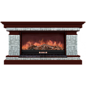 Каминокомплект Glenrich Брайтон Старый город 86 (красное дерево)+Premier S86