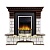 Каминокомплект Dimplex Pierre Luxe белый (темный дуб)+Cheriton Log