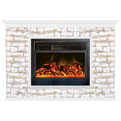 Каминокомплект Glenrich Пафос Алтай 28 (белый)+Newflame