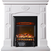 Каминокомплект InterFlame Мери (белый)+Fobos Black