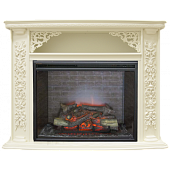 Каминокомплект Real Flame Izabella 33 (белый дуб)+Leeds 33 SDW