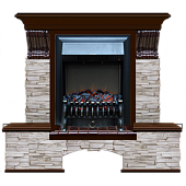 Каминокомплект Glenrich Бостон К Мисхор (дуб)+Fobos Black